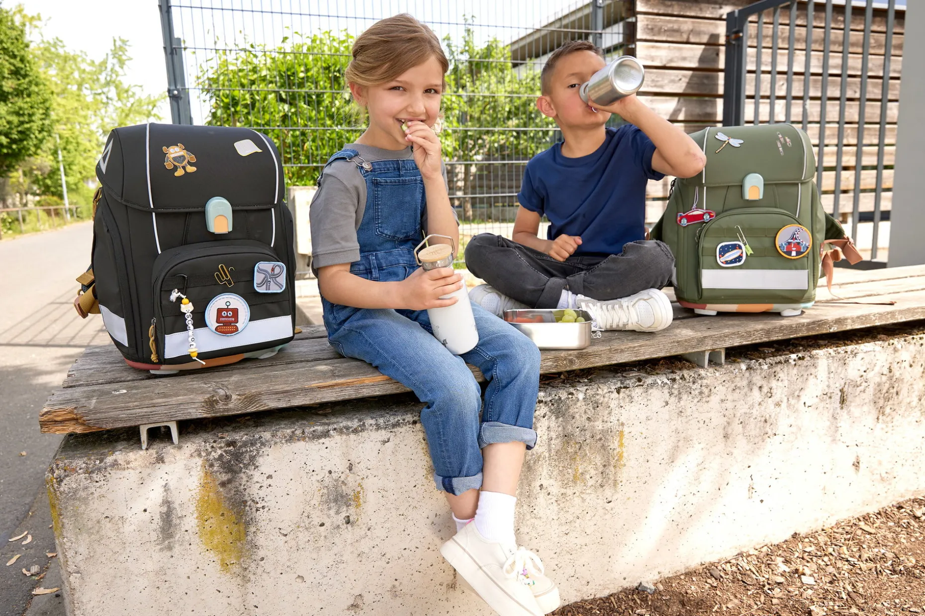 Schulranzen Set 7-teilig Boxy - Unique, Black