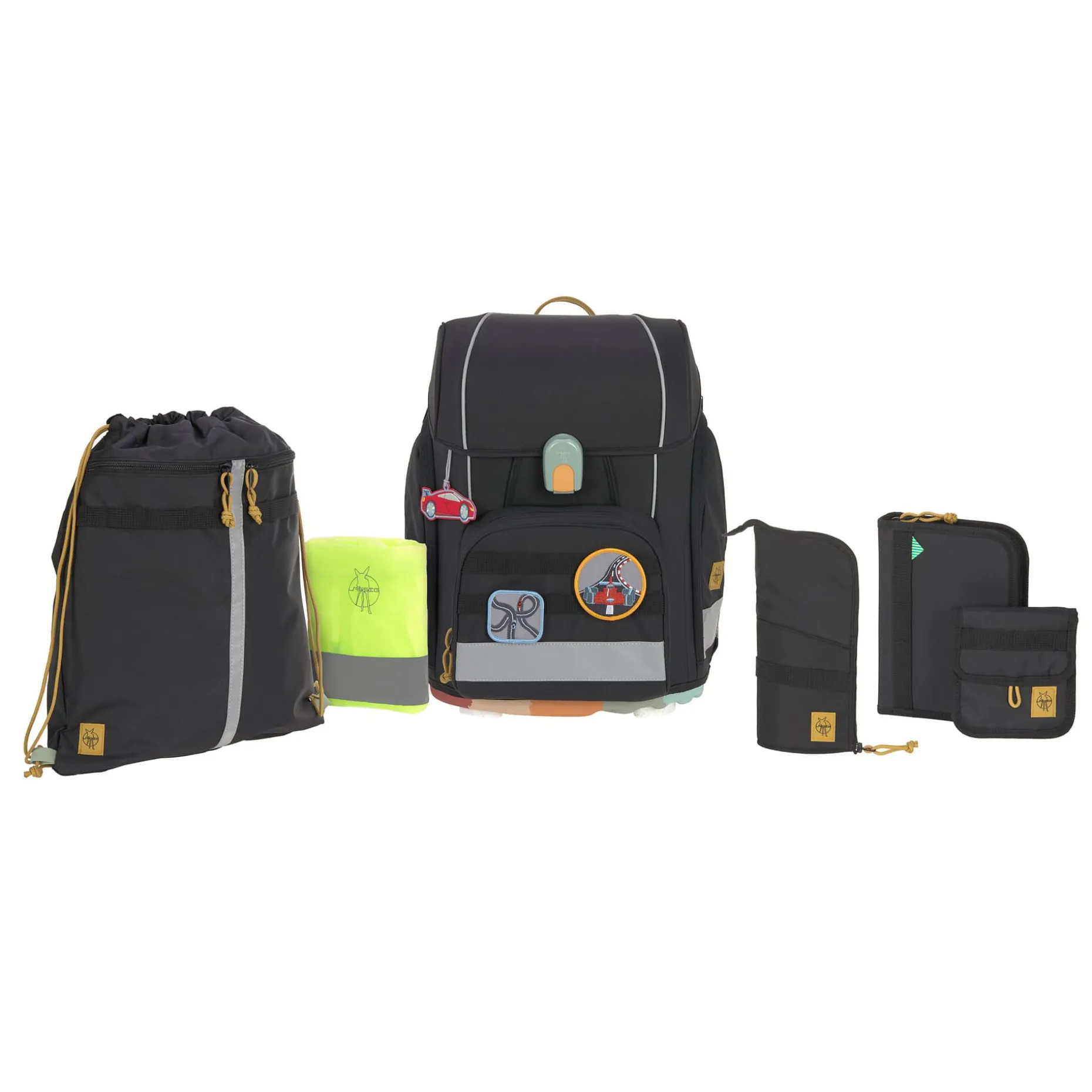Schulranzen Set 7-teilig Boxy - Unique, Black