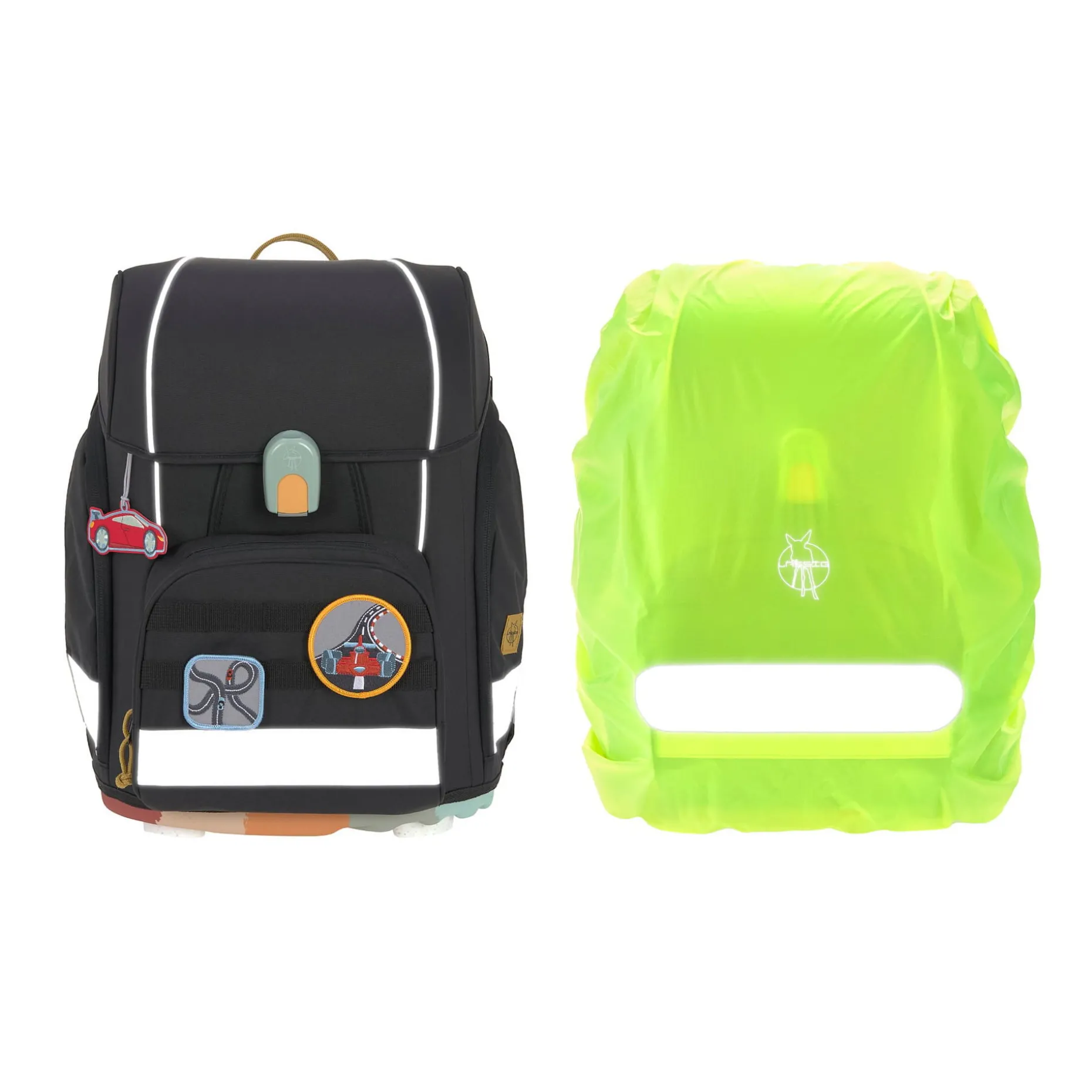 Schulranzen Set 7-teilig Boxy - Unique, Black