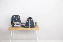 Schulranzen Set 7-teilig Boxy - Unique Ocean, Navy Blau