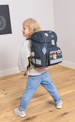 Schulranzen Set 7-teilig Boxy - Unique Ocean, Navy Blau