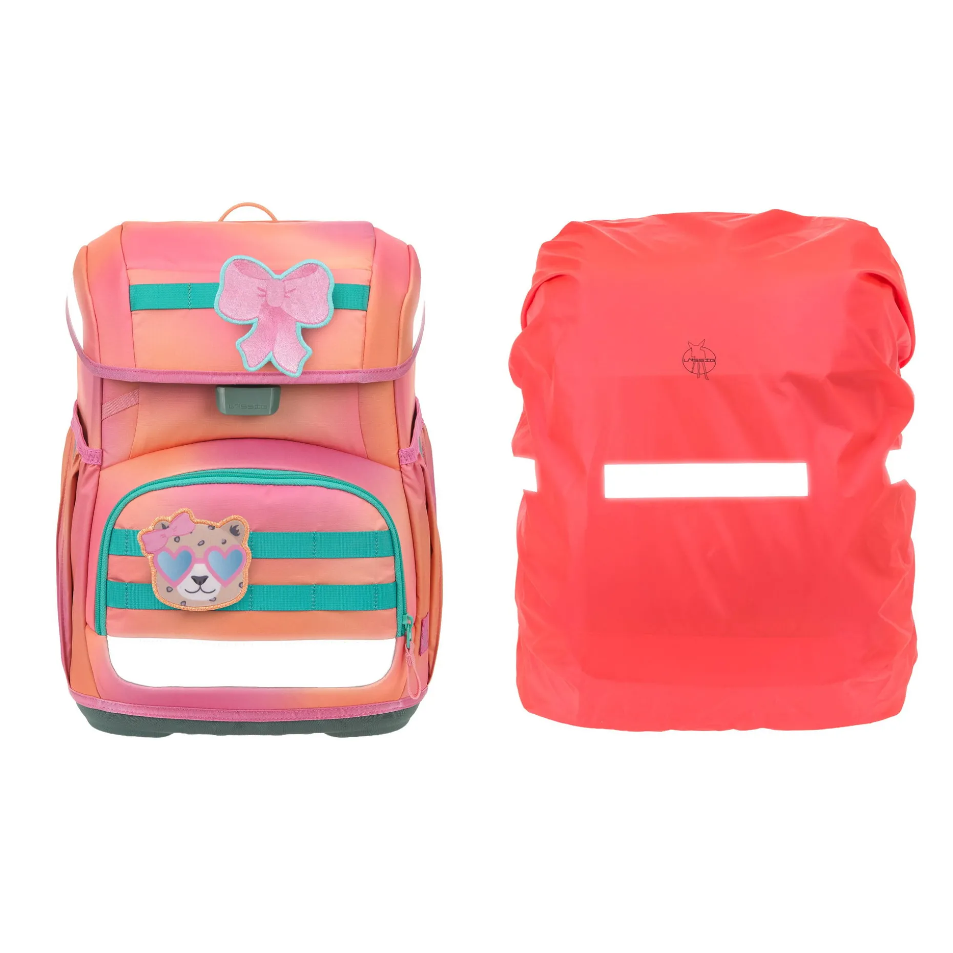 Schulranzen Set 6-teilig Light - Unique, Sunset Pink