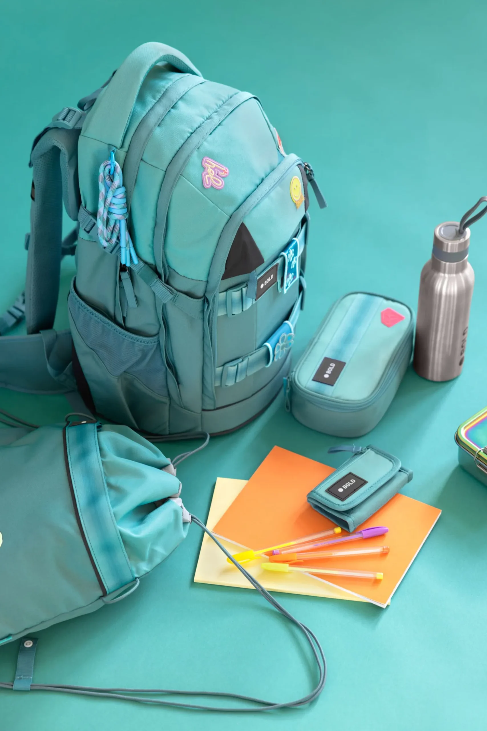 Schulrucksack - BOLD Origin, Aqua Blau