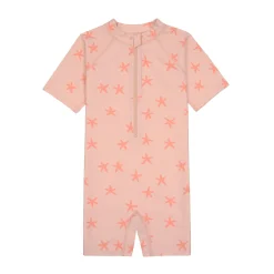Schwimmanzug Kinder Kurzarm (UV Schutz) - Seestern, Rosa