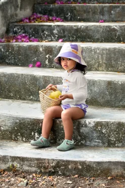 Schwimmwindel Baby - Streifen, Purple Weiß