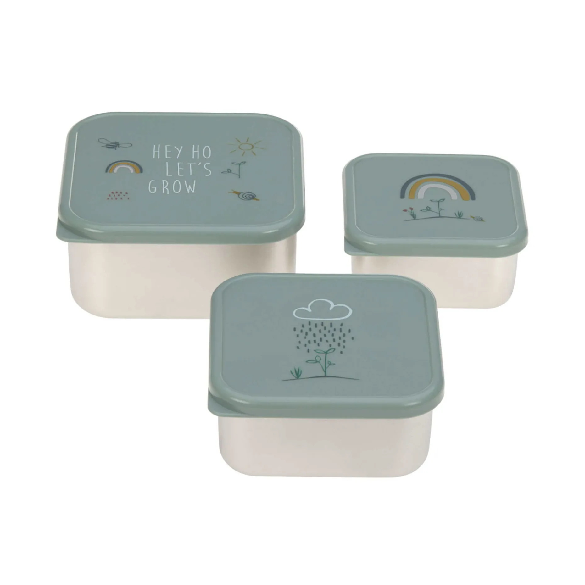 Snackbox Kinder (3er Set) - Edelstahl Brotdose, Garden Explorer