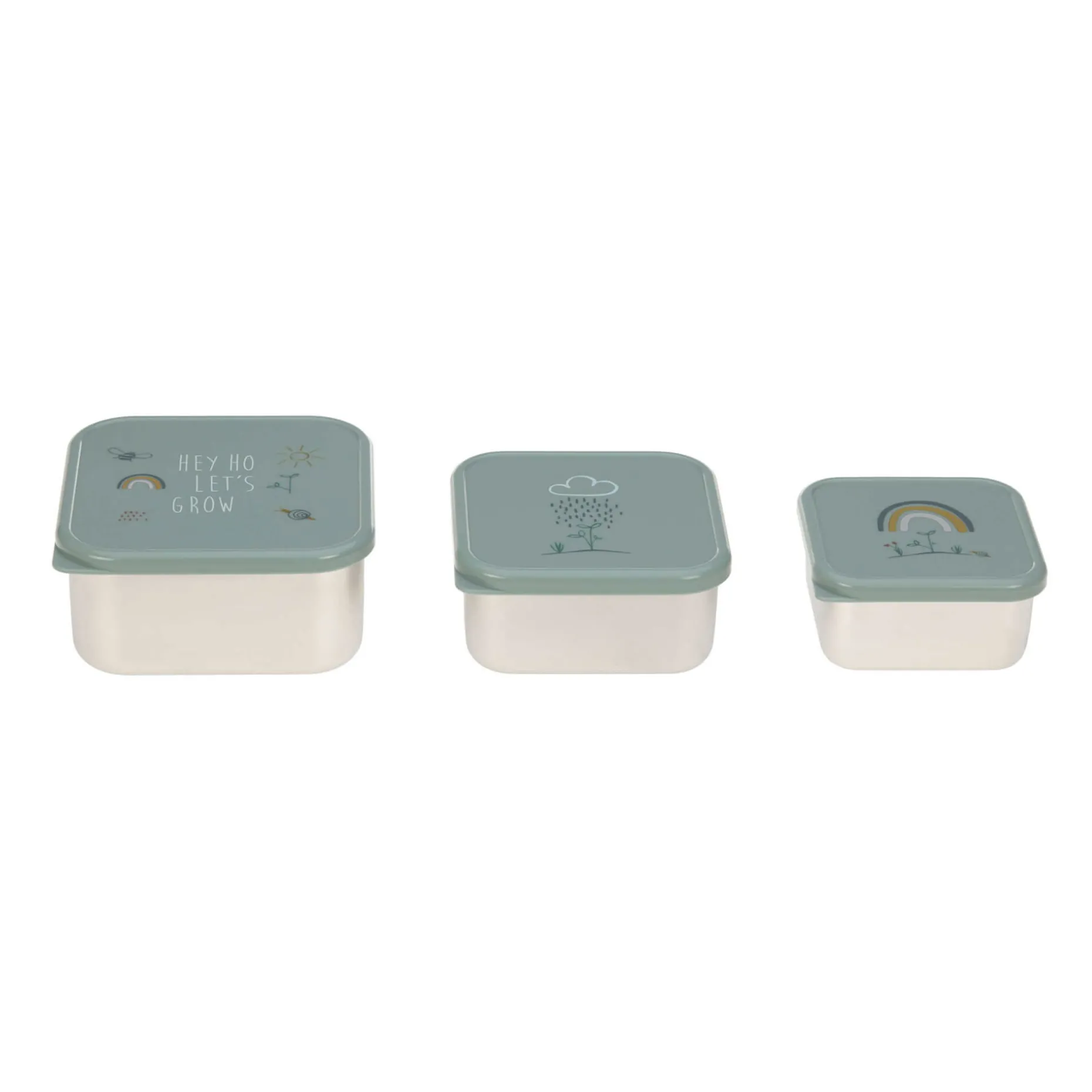 Snackbox Kinder (3er Set) - Edelstahl Brotdose, Garden Explorer