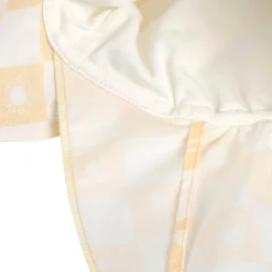 Sonnenhut Baby (UV Schutz & Nackenschutz) - Kariert, Gelb