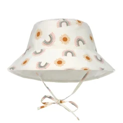 Sonnenhut Kinder (UV Schutz) - Regenbogen, Weiß