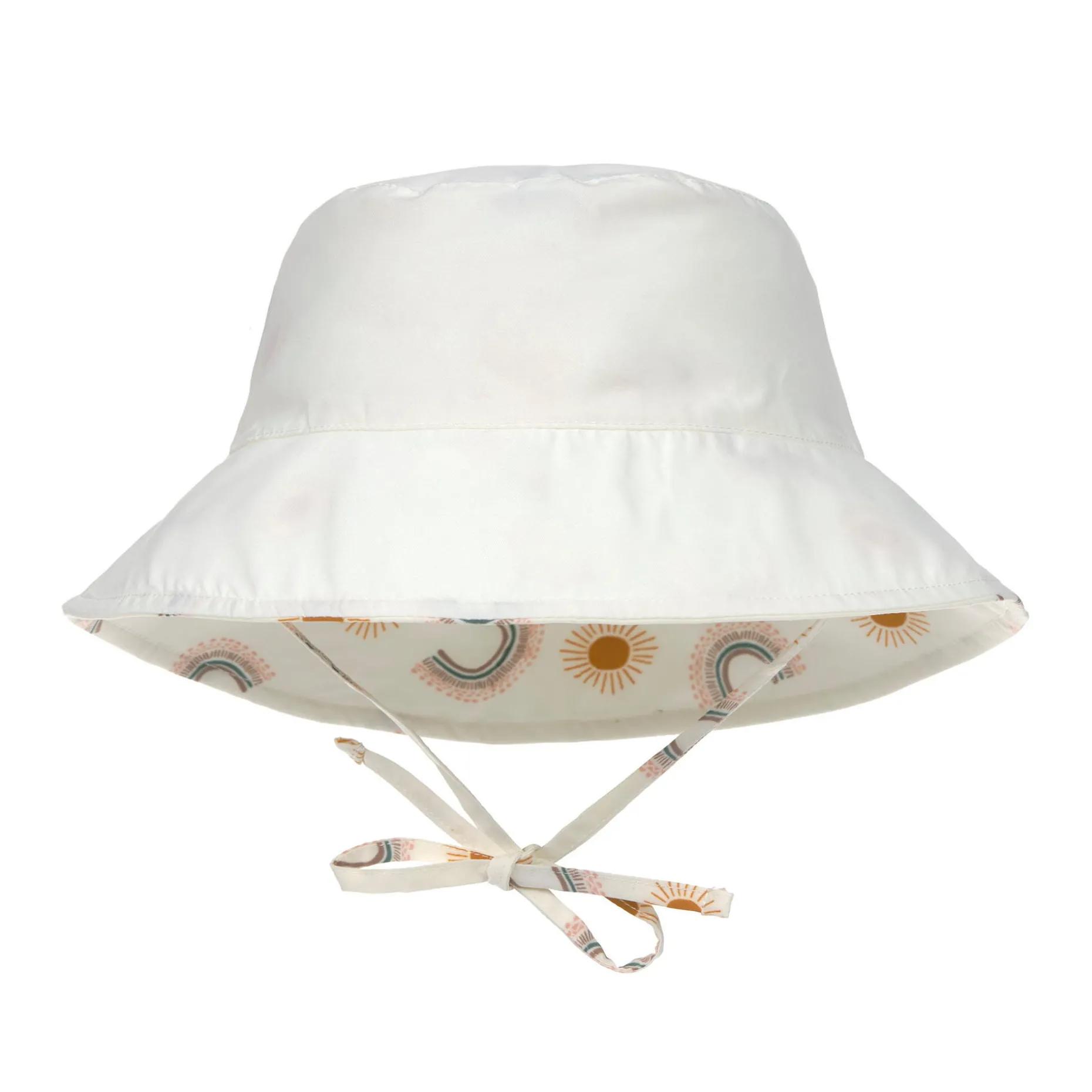 Sonnenhut Kinder (UV Schutz) - Regenbogen, Weiß