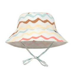 Sonnenhut Kinder (UV Schutz) - Wellen, Weiß