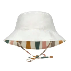 Sonnenhut Kinder (UV Schutz) - Wellen, Pink Weiß