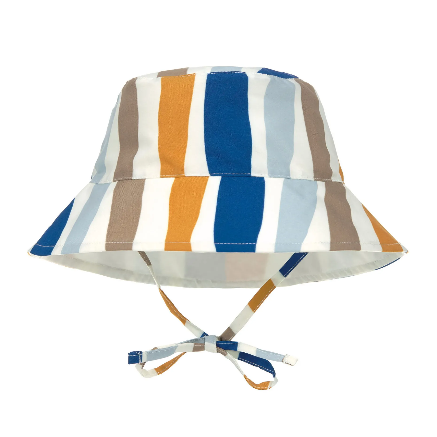 Sonnenhut Kinder (UV Schutz) - Wellen, Blau Weiß