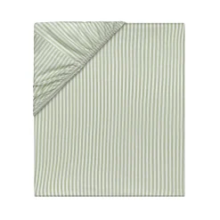 Spannbettlaken Kinderbett (70 x 140 cm) - Gestreift, Oliv Milky