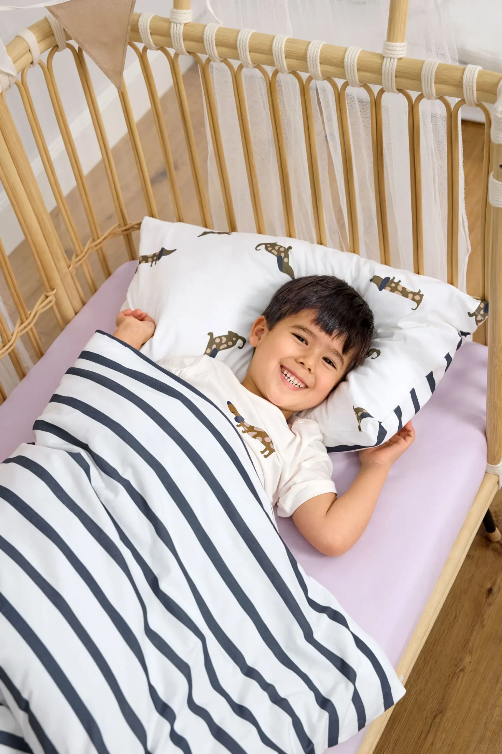 Spannbettlaken Kinderbett (70 x 140 cm), Lila