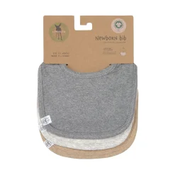 Spucklätzchen 3er Set - Baumwolle (bio), Dunkelgrau Hellgrau Beige
