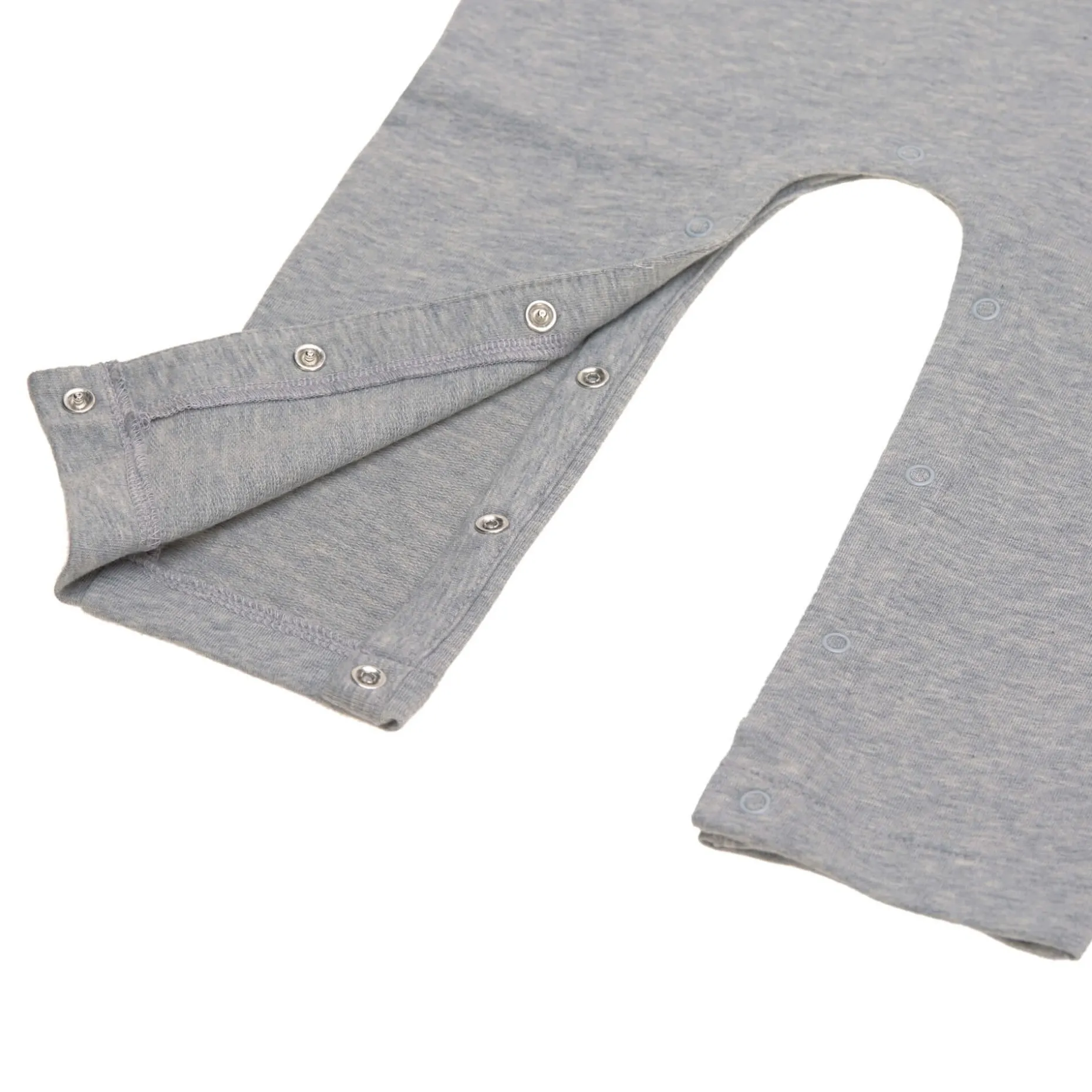 Strampler, Baby Overall - Bio Baumwolle, Grau