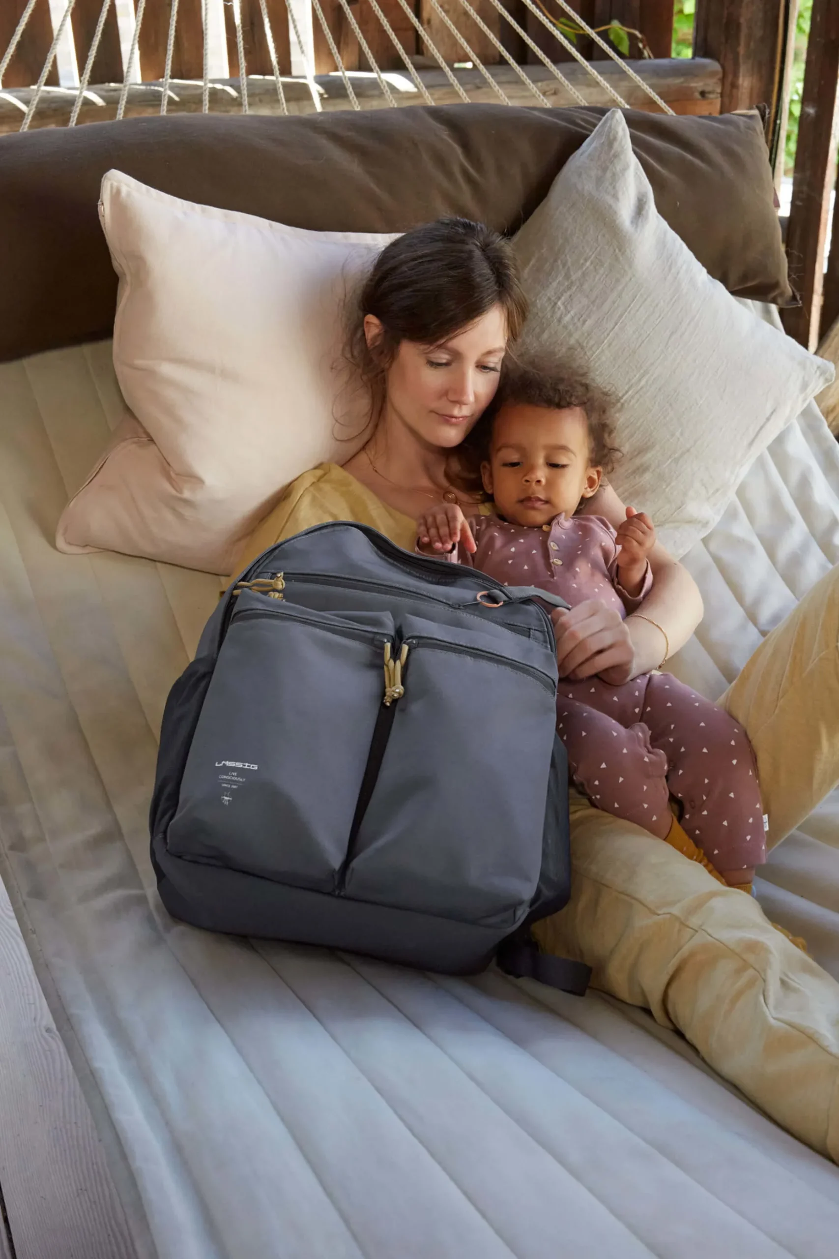 Strampler, Baby Overall - Bio Baumwolle, Triangle Cinnamon