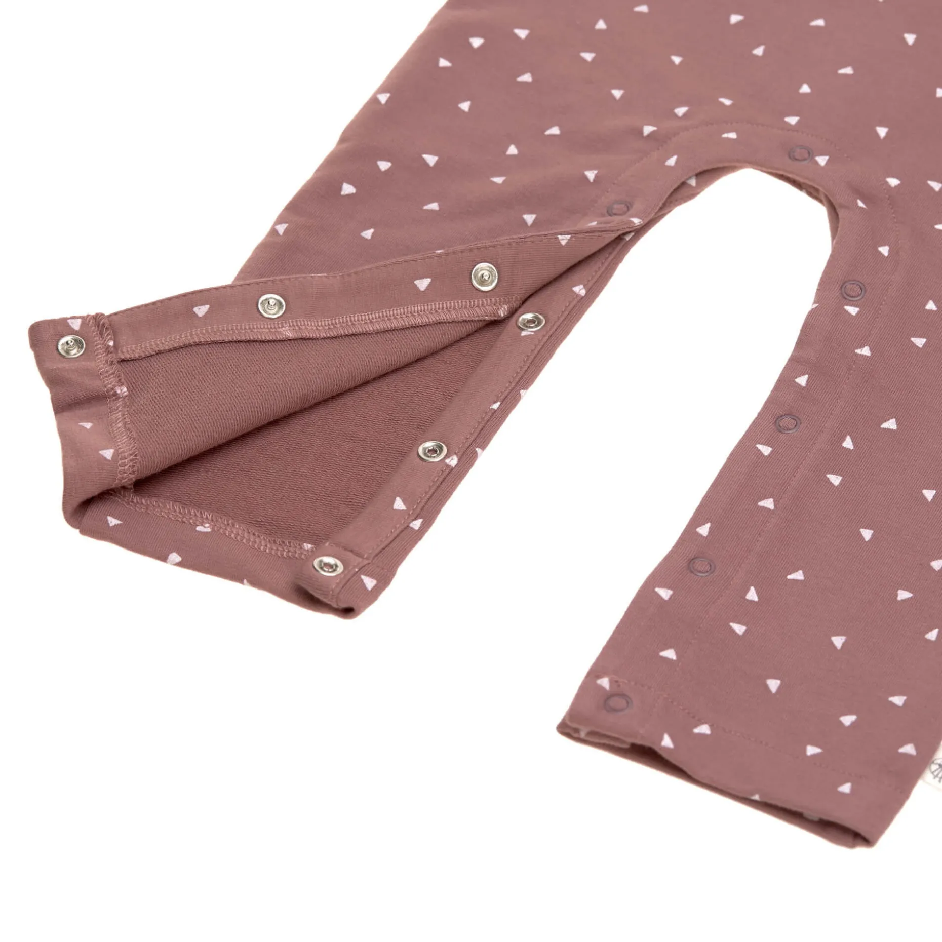Strampler, Baby Overall - Bio Baumwolle, Triangle Cinnamon
