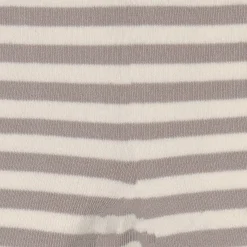 Strumpfhose Kinder, Streifen Taupe Weiß