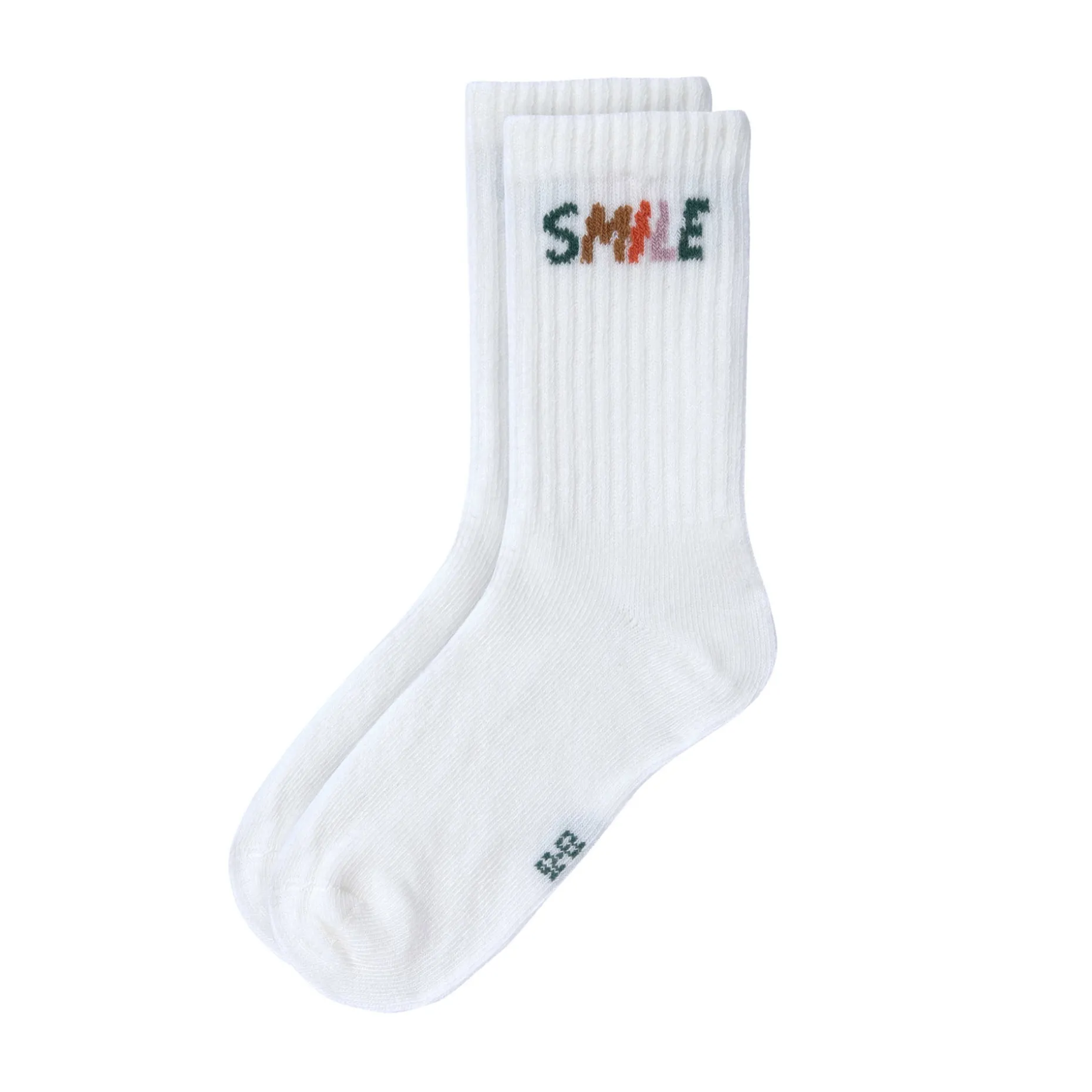 Tennissocken Kinder 3er-Set - Little Gang, Smile Weiß