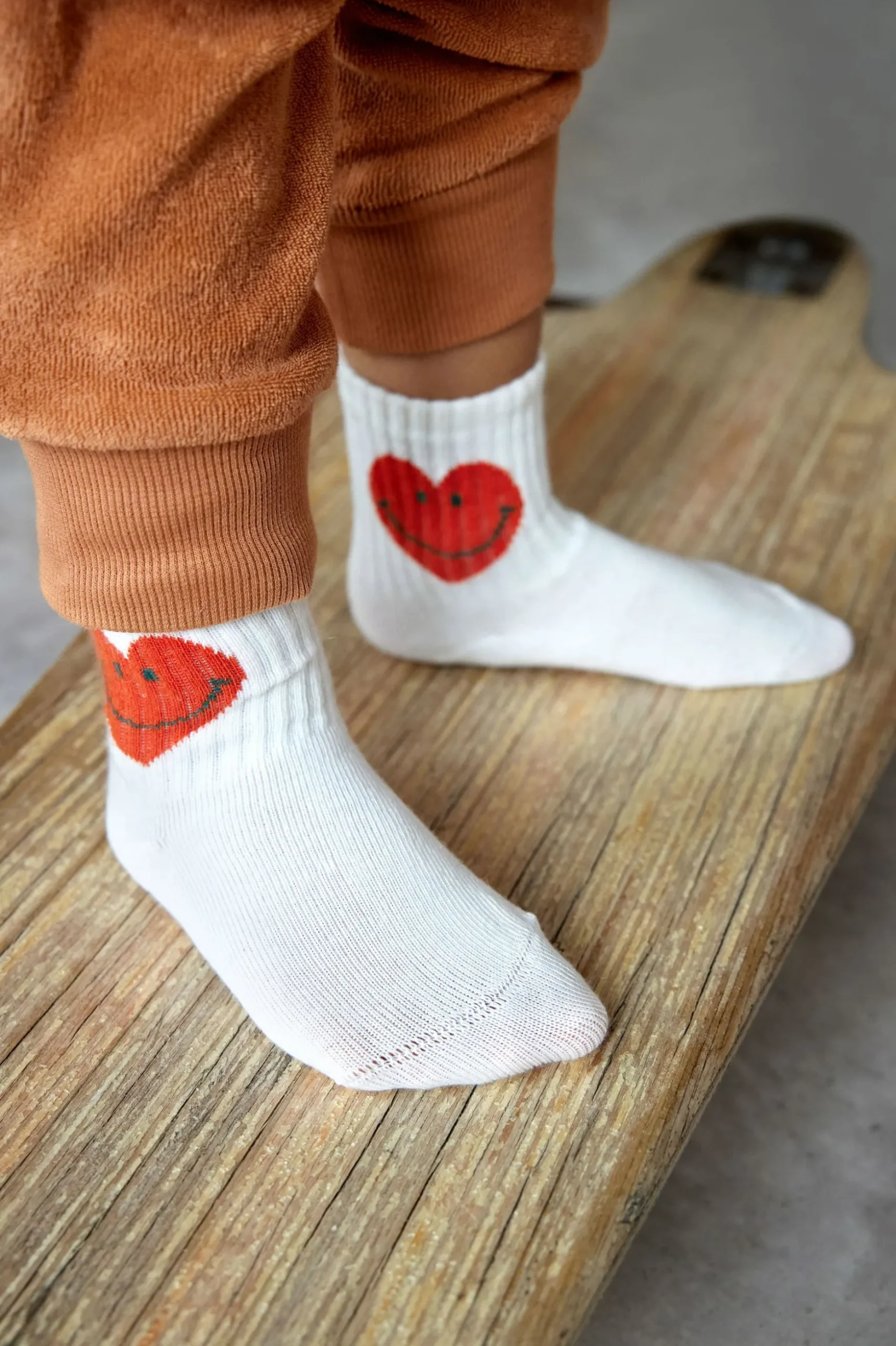 Tennissocken Kinder 3er-Set - Little Gang, Smile Weiß
