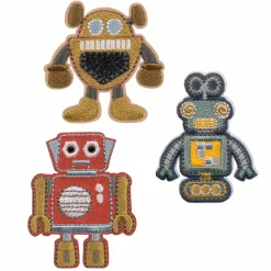 Textil-Sticker (3 Stk) - Schul Set Unique, Roboter