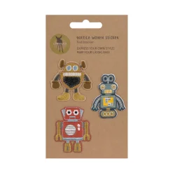 Textil-Sticker (3 Stk) - Schul Set Unique, Roboter