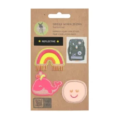 Textil-Sticker (3 Stk), Wal Pink
