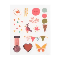 Transfer Sticker (3 Stk) - Rub on, Happy