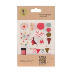 Transfer Sticker (3 Stk) - Rub on, Happy