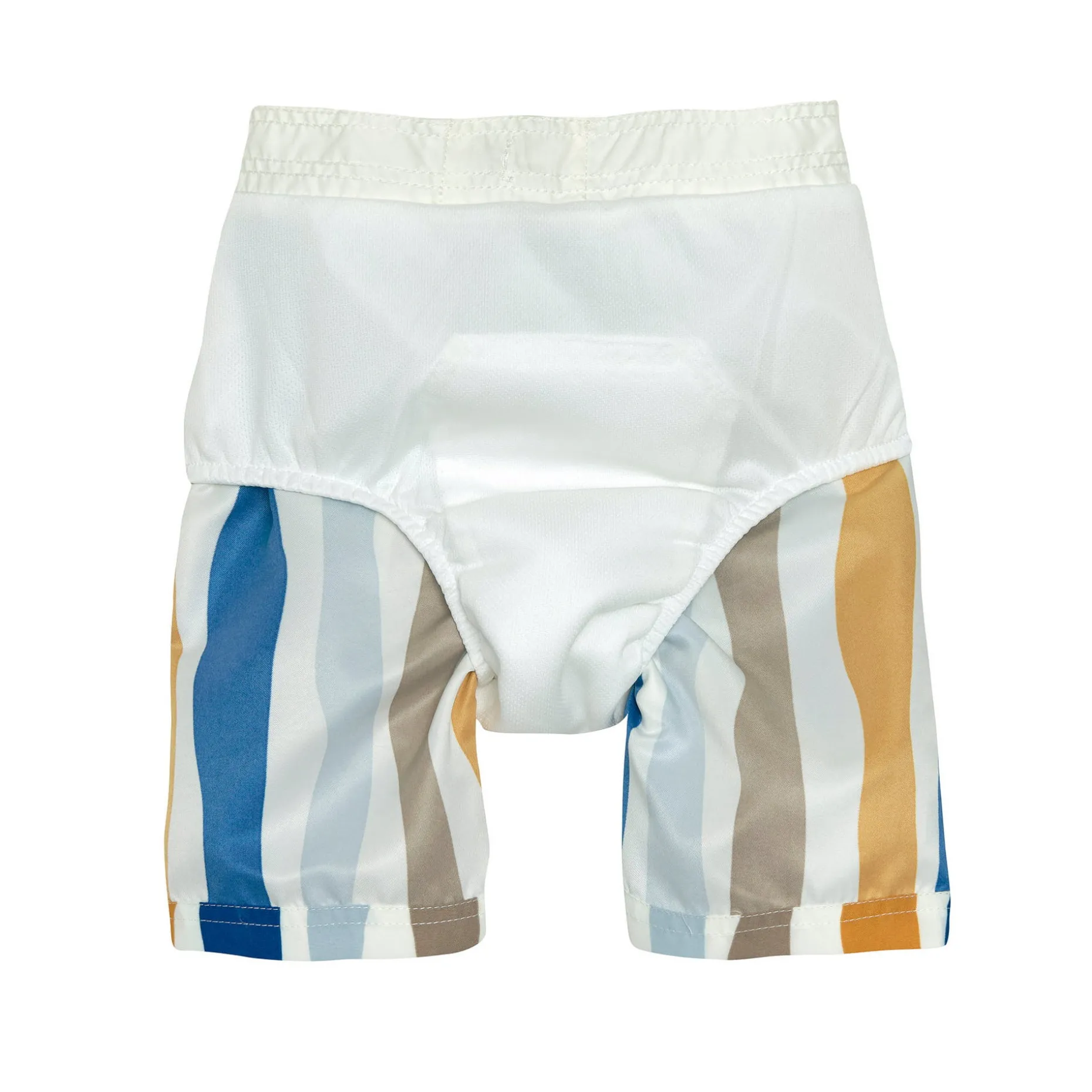 UV Badehose Kinder (mit Windel) - Wellen, Blau Weiß