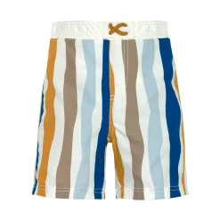 UV Badehose Kinder (mit Windel) - Wellen, Blau Weiß