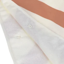 UV Badeponcho Kinder - Streifen, Braun Weiß