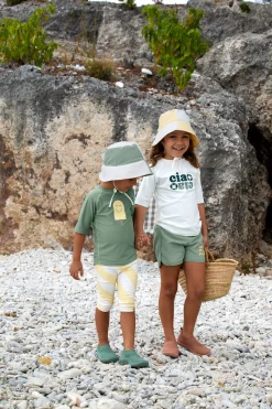 UV Shirt Kinder Kurzarm - Eis, Grün