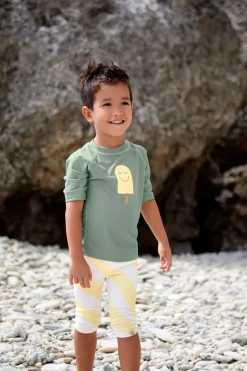UV Shirt Kinder Kurzarm - Eis, Grün