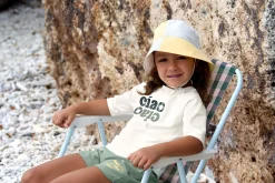 UV Shirt Kinder Kurzarm, Grün Weiß