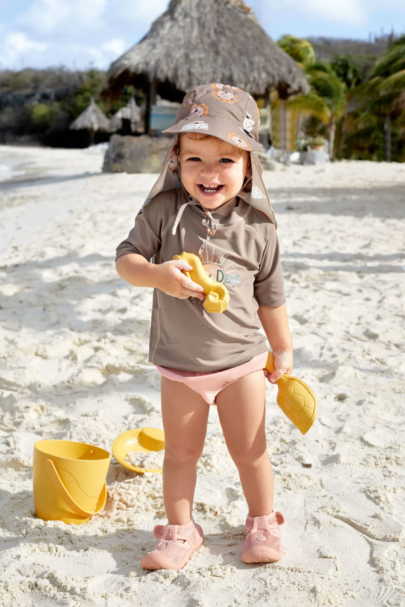 UV Shirt Kinder Kurzarm - Sonne, Braun