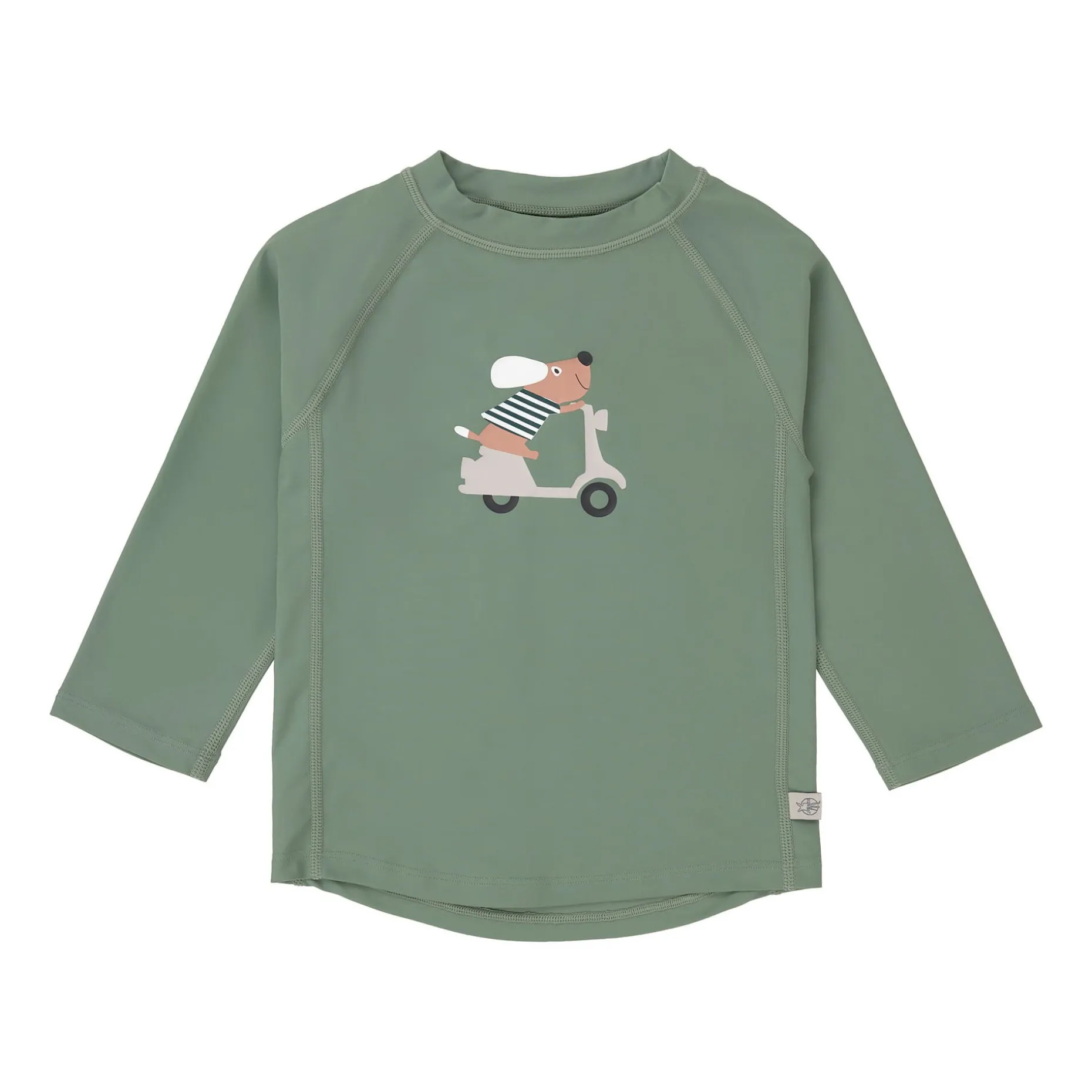 UV Shirt Kinder Langarm - Hund, Grün