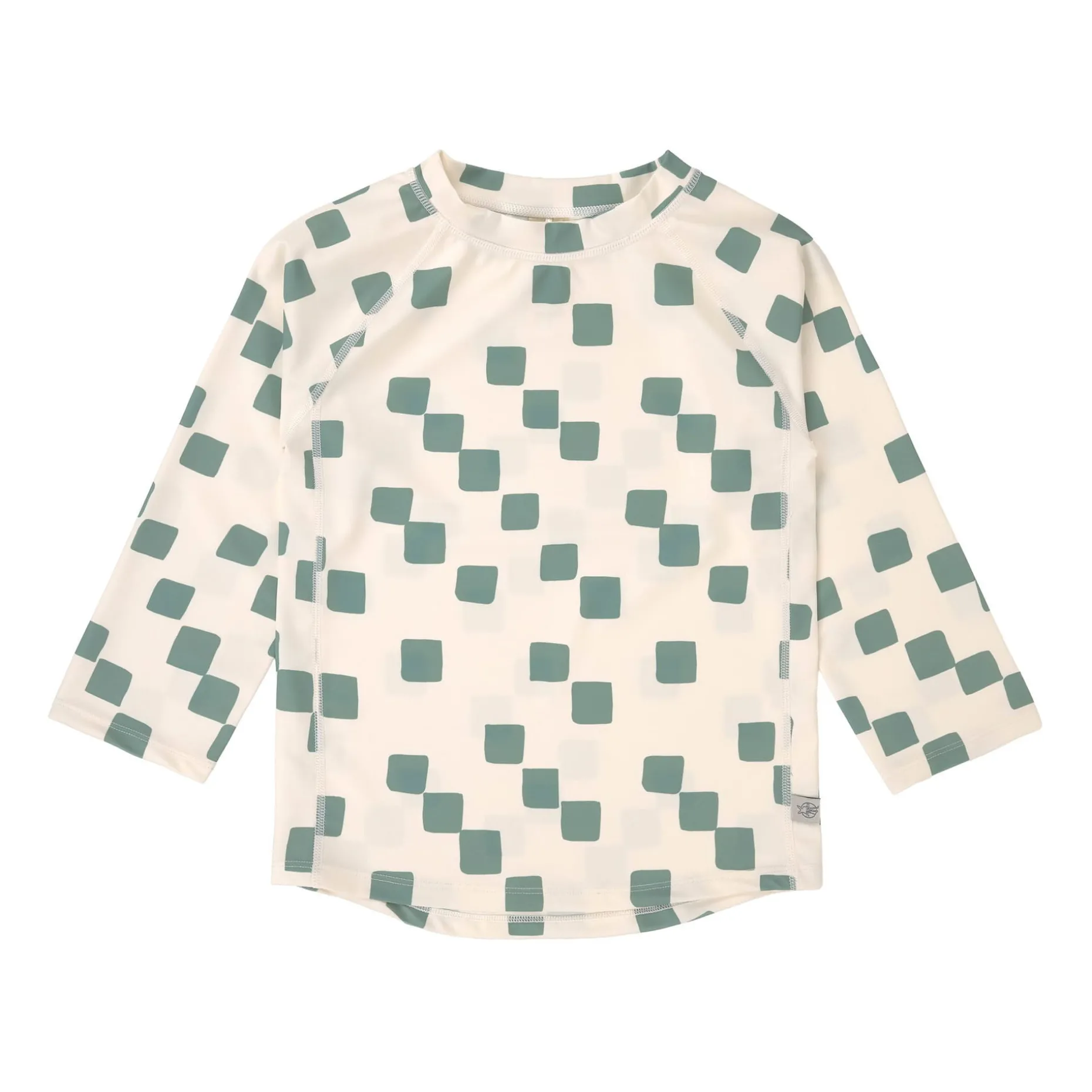 UV Shirt Kinder Langarm - Kariert, Grün Weiß