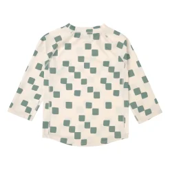 UV Shirt Kinder Langarm - Kariert, Grün Weiß