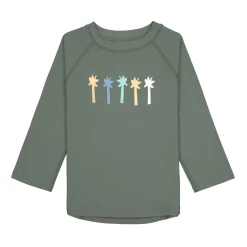 UV Shirt Kinder Langarm - Palmen, Oliv