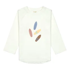 UV Shirt Kinder Langarm - Surfboard, Weiß