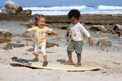 UV Shirt Kinder Langarm - Surfboard, Weiß