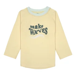 UV Shirt Kinder Langarm - Wellen, Gelb
