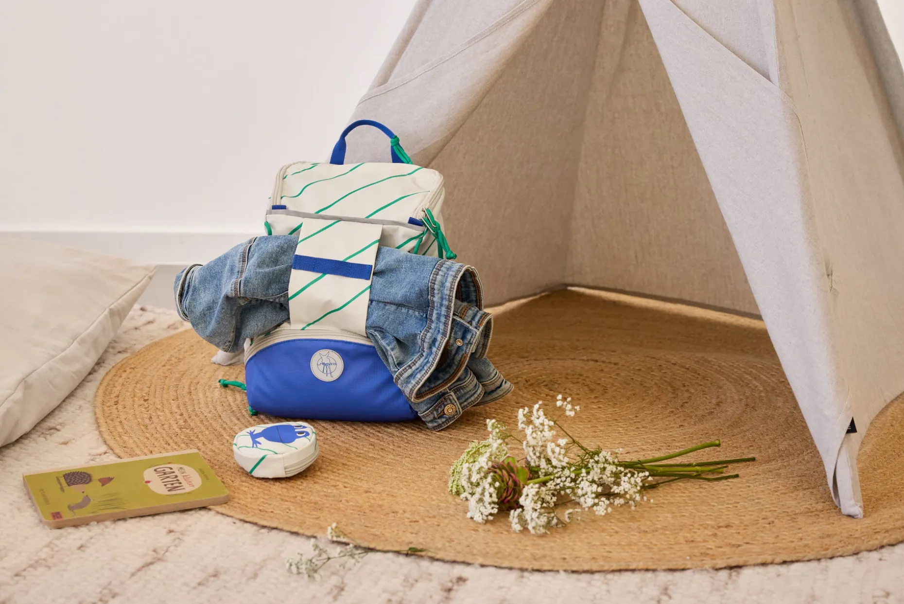 Wanderrucksack Kinder 10 L - Happy Trails, Frosch