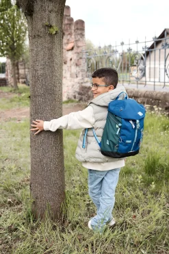 Wanderrucksack Kinder 14 L - Unique, Blau Grün