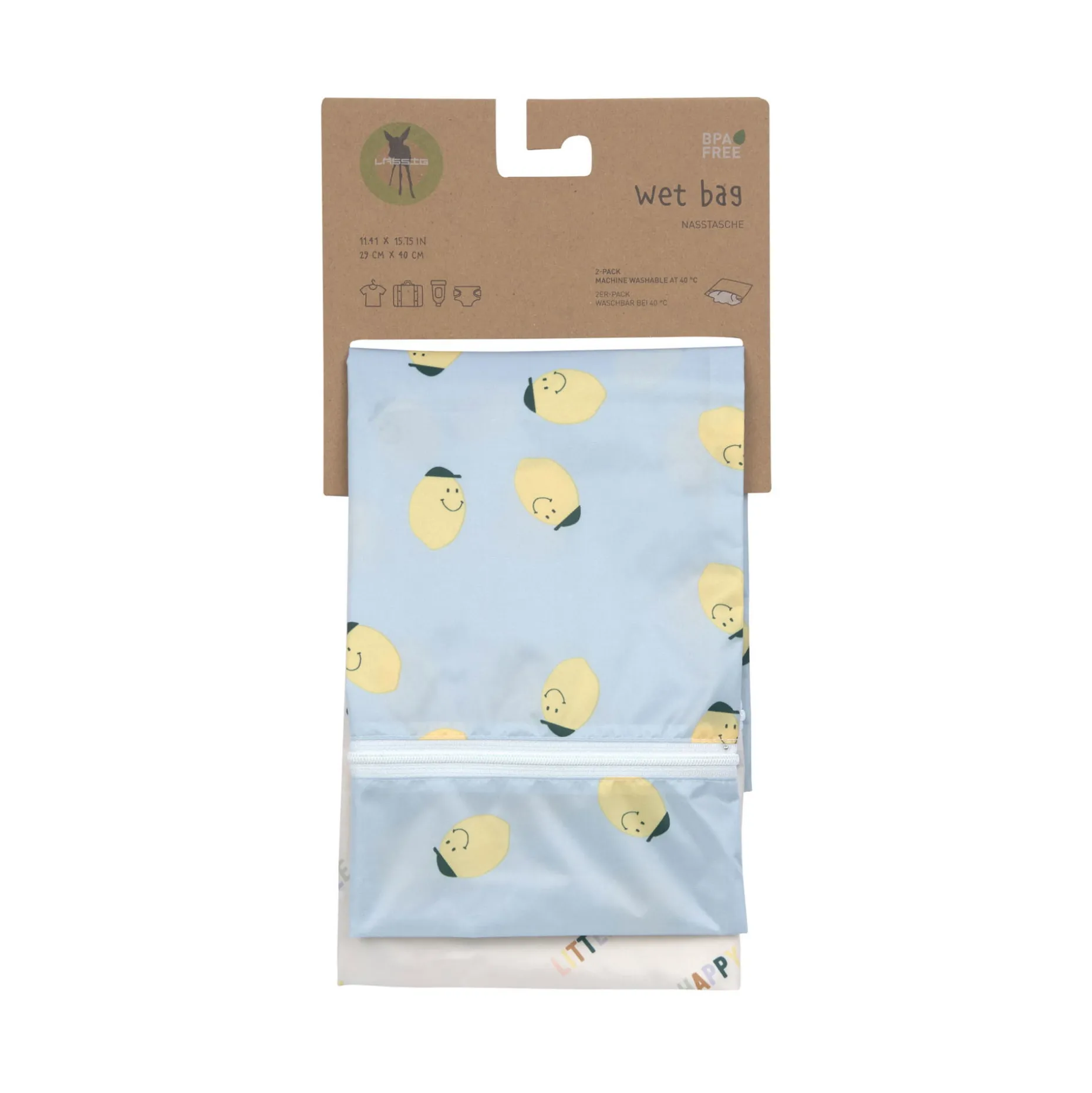 Wetbag (2 Stk) - Happy Fruits, Zitrone