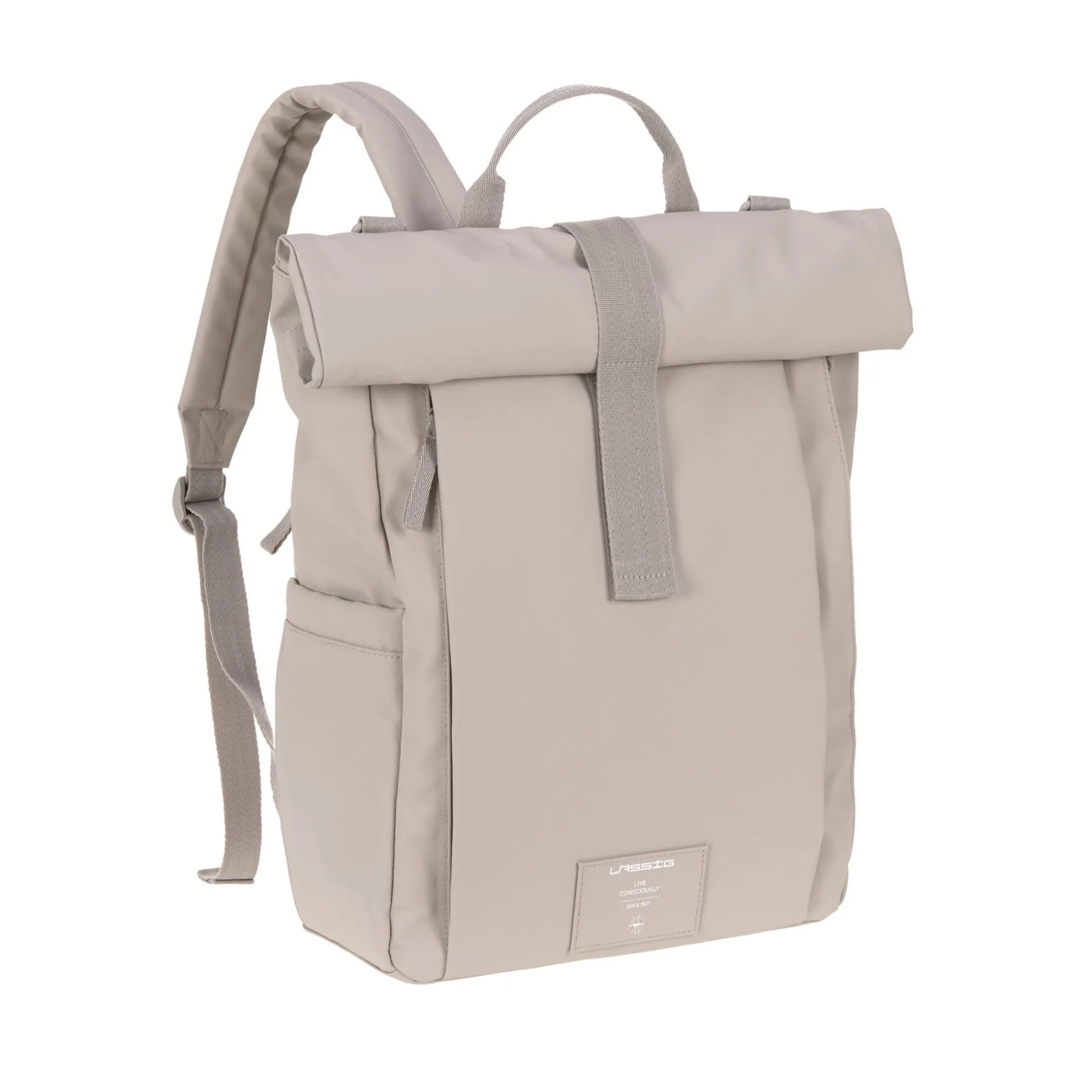 Wickelrucksack - Rolltop Up Backpack, Taupe