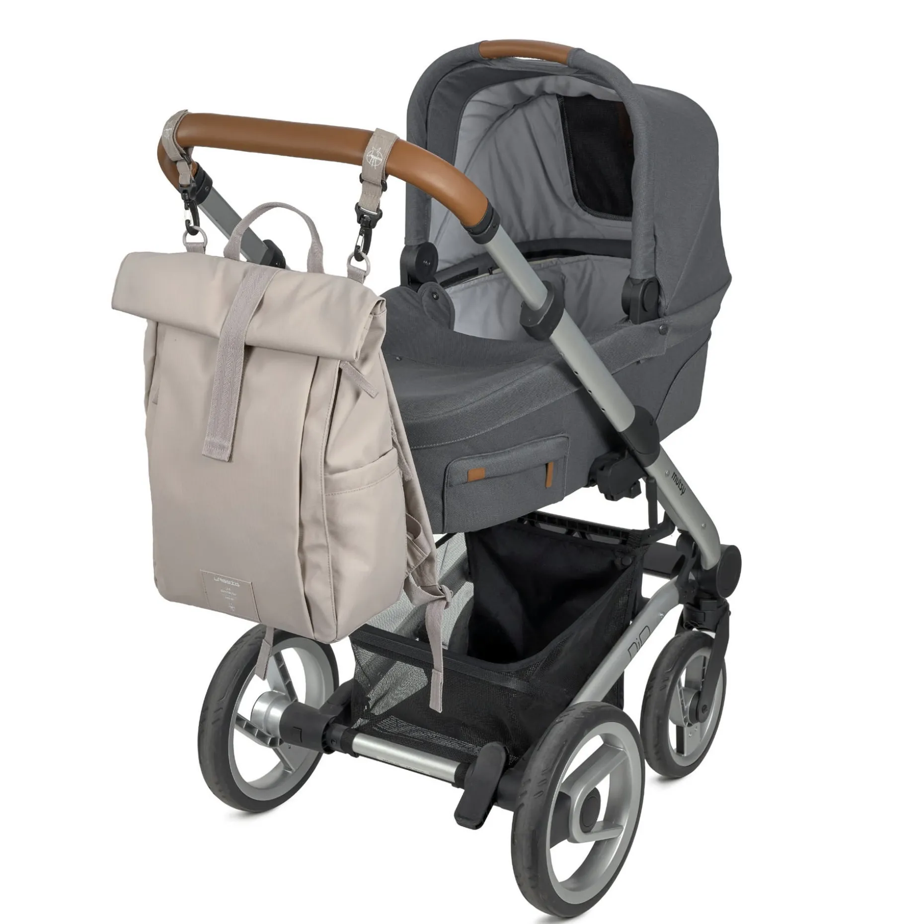 Wickelrucksack - Rolltop Up Backpack, Taupe